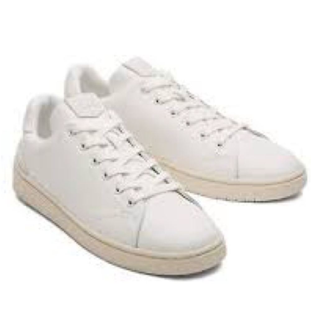 TOMS ivory Sneakers with White Sole